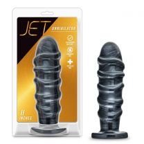 Jet Annihilator Carbon Metallic Black Butt Plug 11 Inch