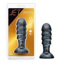 Jet Bruiser Carbon Metallic Black Butt Plug 7.5 Inch