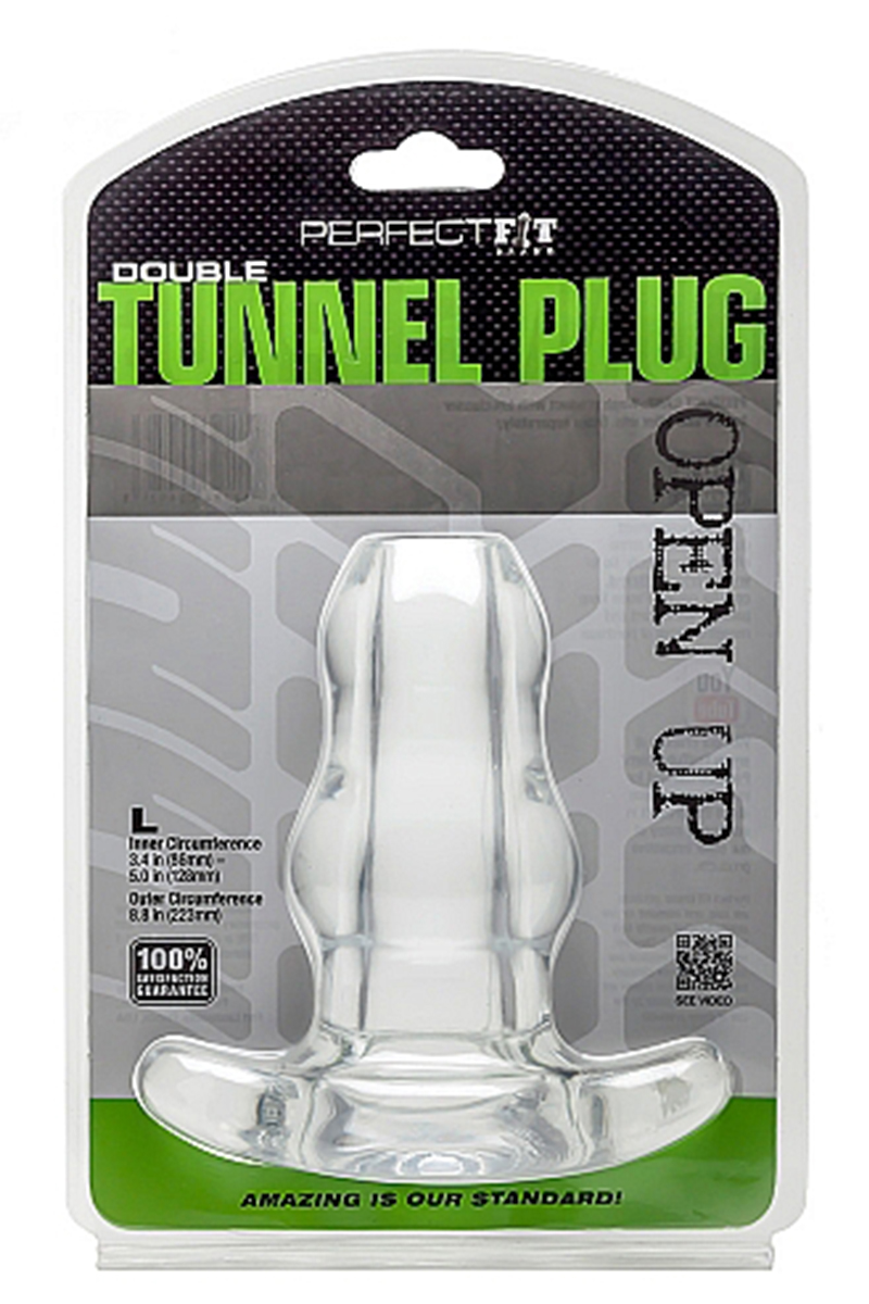 Perfect Fit Double Tunnel Plug Large Transparent
