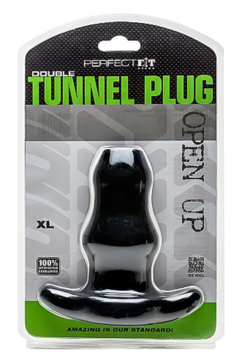 Perfect Fit Double Tunnel Plug XL Black