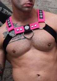 Breedwell Poundtown Bulldog Harness Neon Pink